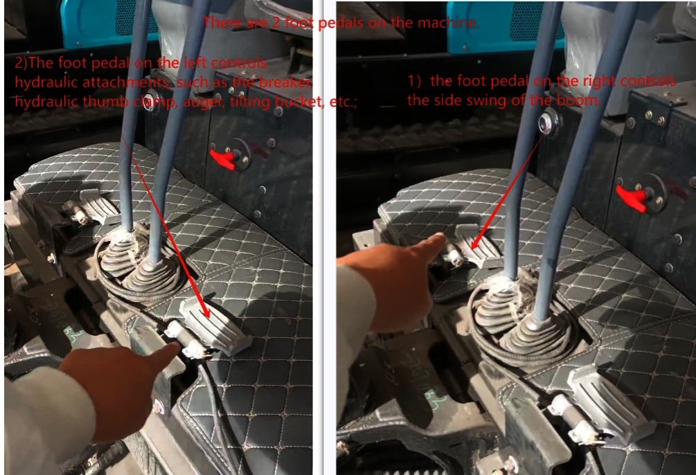 Operation Function For E.P Pilot Excavator with Swing Boom and Telescopic Expansion of The Chassis