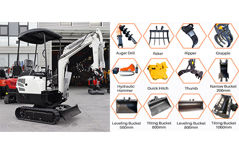 Mini Excavator 1.3T Kubota with Hydraulic Thumb & Swing boom