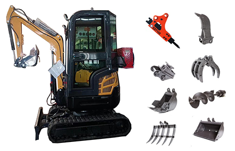 EP Construction Digger Micro Crawler Excavator Prices 2 Ton Compact Mini digger Bagger  With EPA、CE、EURO 5 for sale